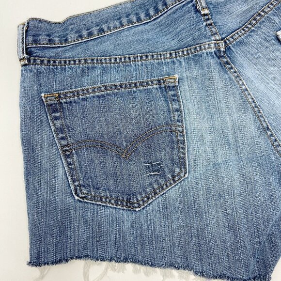 LEVI'S | Distressed Denim Cut-Off Shorts - Picture 5 of 12